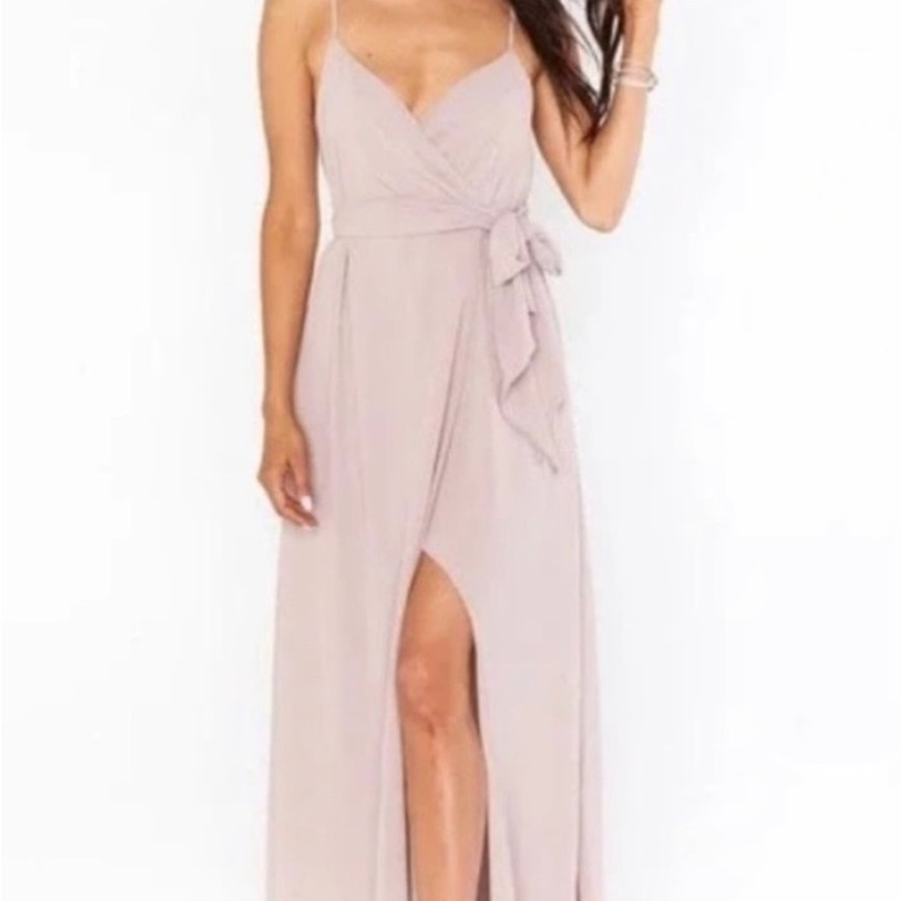 Show Me Your MuMu Blush Wrap Maxi Dress